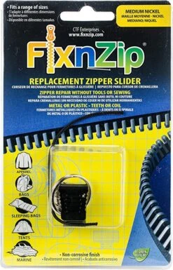 CLEARANCE Instant Zipper Repair Medium Nickel 11 CLEARANCE Instant Zipper Repair Medium Nickel -GEAR AID Shop 00405 3
