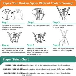 CLEARANCE Instant Zipper Repair Medium Nickel 12 CLEARANCE Instant Zipper Repair Medium Nickel -GEAR AID Shop 00405 4