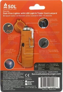 SOL Fire Lite Rechargeable Fuel-Free Plasma Lighter -GEAR AID Shop 0140 1243 1