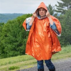 SOL Heat Reflective Poncho Safety Orange