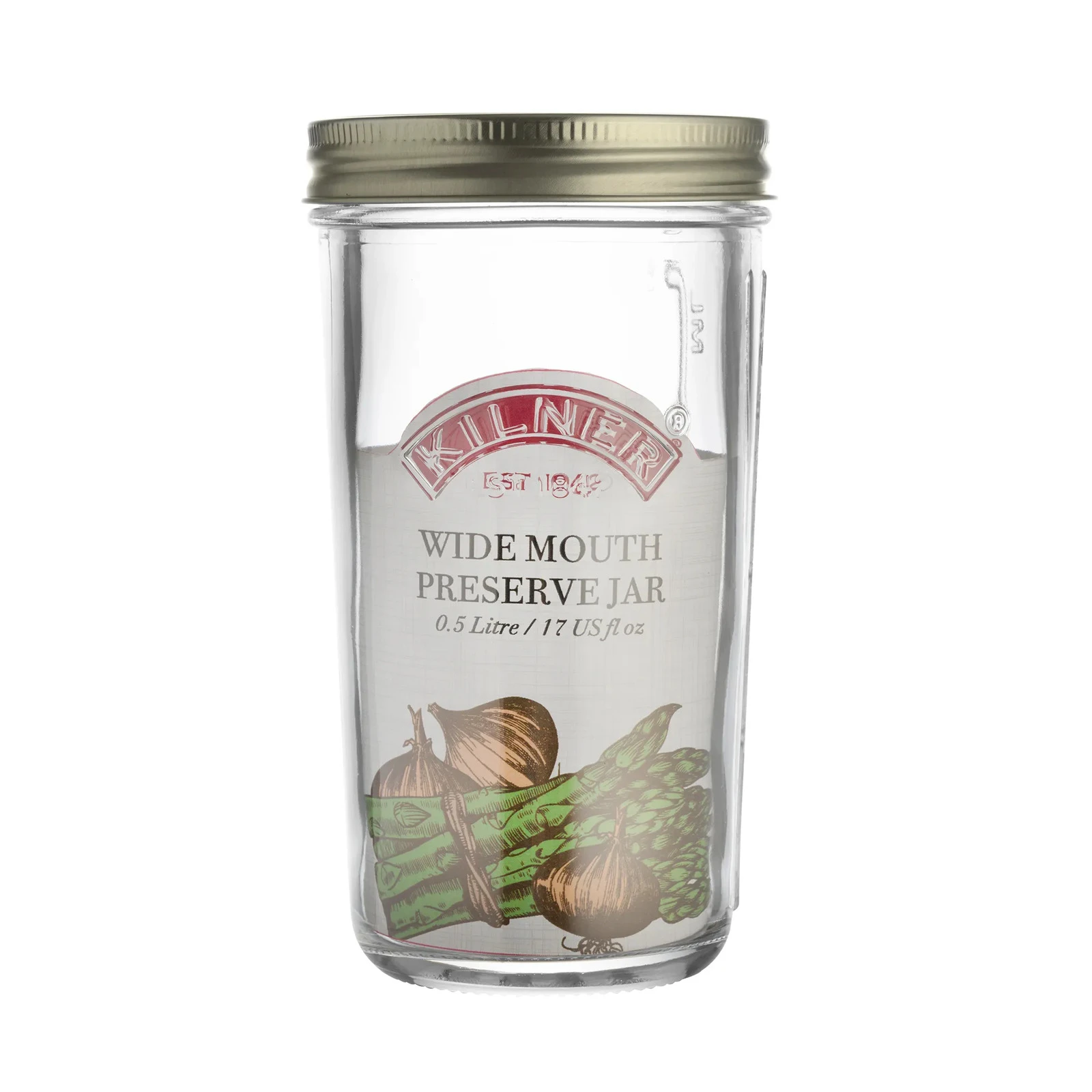 Kilner Glass Wide Mouth Preserve Jar 500ml 5 Kilner Glass Wide Mouth Preserve Jar 500ml - Image 3