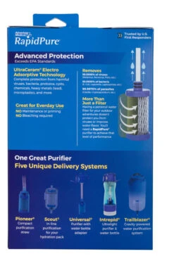 RapidPure Intrepid Water Filter Bottle & Purifier 750ml -GEAR AID Shop 1060 0201 2