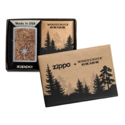 Zippo Woodchuck Compass Street Chrome Lighter 10 Zippo Woodchuck Compass Street Chrome Lighter -GEAR AID Shop 49055 3