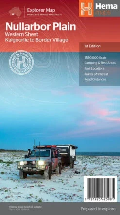 Hema Nullarbor Plain Western Map - Kalgoorlie To Border Village