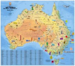 Hema Big Things Of Australia Map 1st Edition -GEAR AID Shop 668202 2