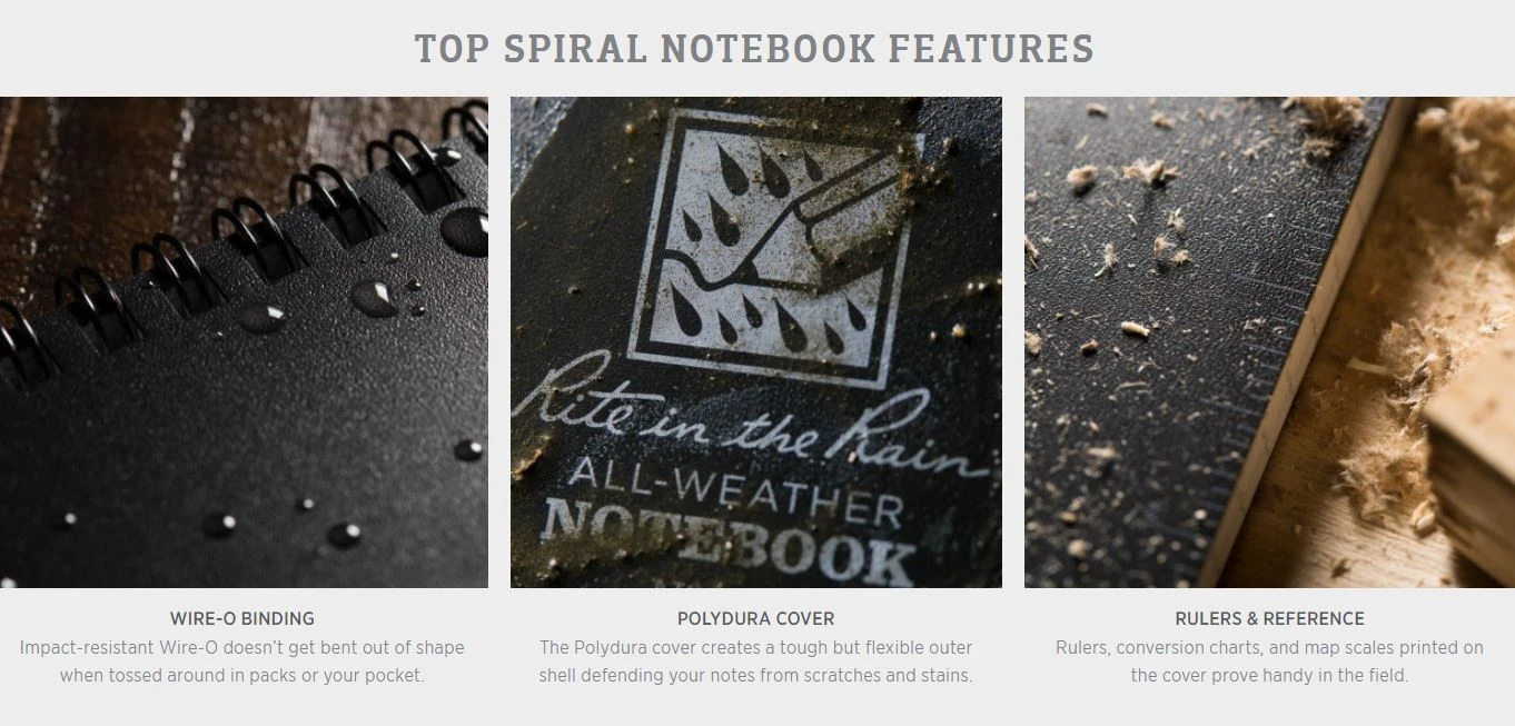 Rite In The Rain No. 746 All Weather Notebook 4x6" Tactical Black 7 Rite In The Rain No. 746 All Weather Notebook 4x6" Tactical Black - Image 5