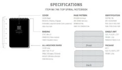 Rite In The Rain No. 746 All Weather Notebook 4x6" Tactical Black 13 Rite In The Rain No. 746 All Weather Notebook 4x6" Tactical Black -GEAR AID Shop 746 5