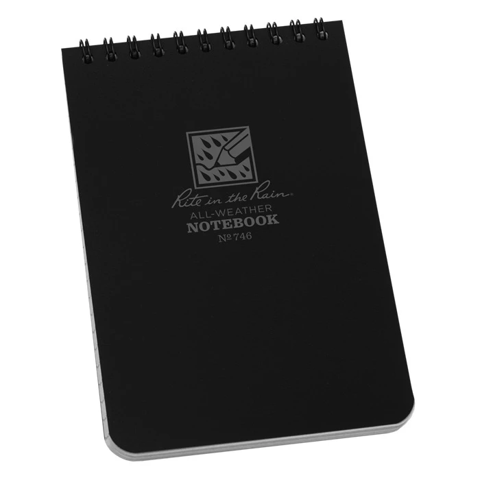 Rite In The Rain No. 746 All Weather Notebook 4x6" Tactical Black 3 Rite In The Rain No. 746 All Weather Notebook 4x6" Tactical Black
