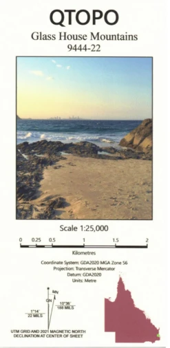 Glass House Mountains Topographic Map