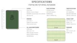 Rite In The Rain No. 946 All Weather Notebook 4x6" OD Green -GEAR AID Shop 946 2