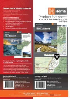 Hema New Zealand Aotearoa Handy Atlas Spiral Bound 9 Hema New Zealand Aotearoa Handy Atlas Spiral Bound -GEAR AID Shop 9781925625042 3