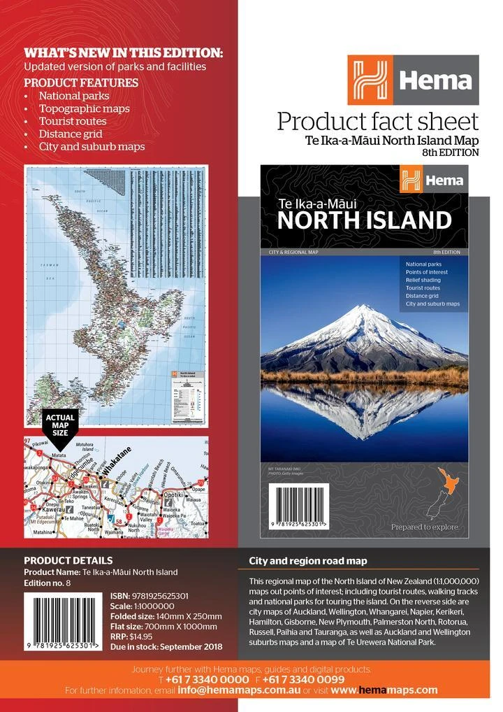 Hema New Zealand North Island Map 4 Hema New Zealand North Island Map - Image 2