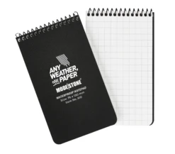 Modestone Black A10 Top Spiral Notepad 3x5
