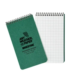 CLEARANCE Modestone Green A13 Top Spiral Notepad 3x5