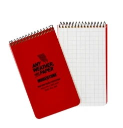 Top Spiral Red Waterproof Notepad 76x130mm 50 Sheets