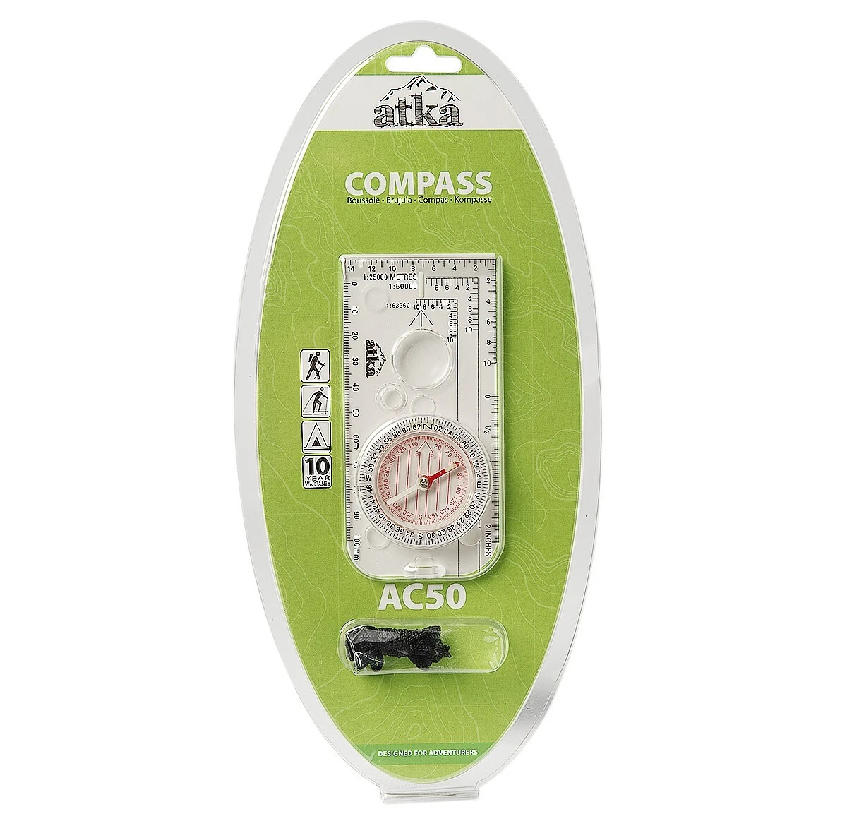 Atka AC50 Orienteering Baseplate Compass 3 Atka AC50 Orienteering Baseplate Compass