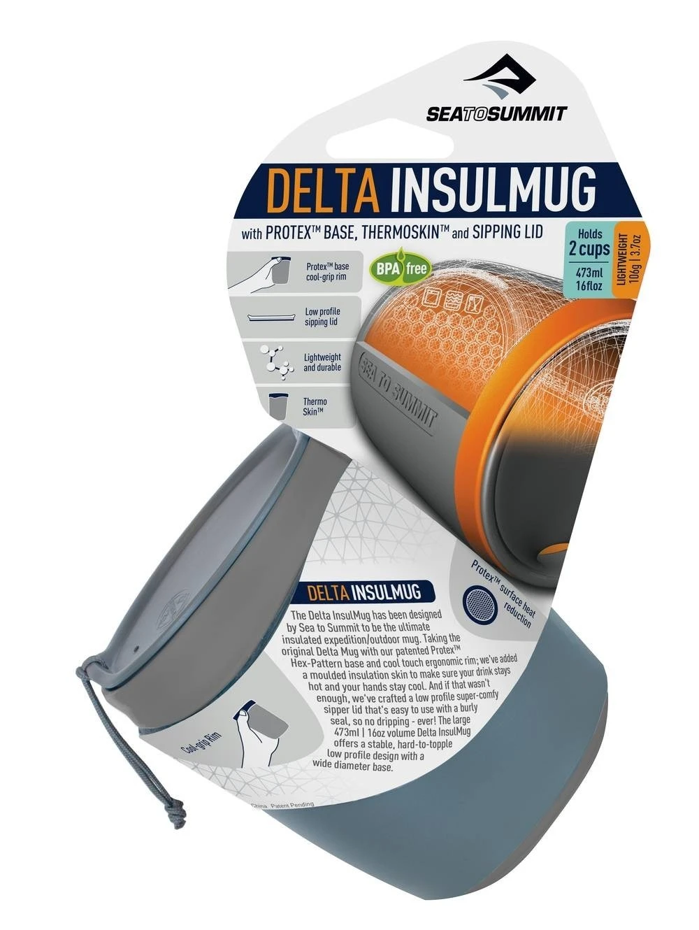 Sea To Summit Delta InsulMug Grey 4 Sea To Summit Delta InsulMug Grey - Image 2