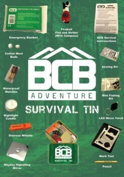 BCB Adventure Survival Kit Tin -GEAR AID Shop ADV069