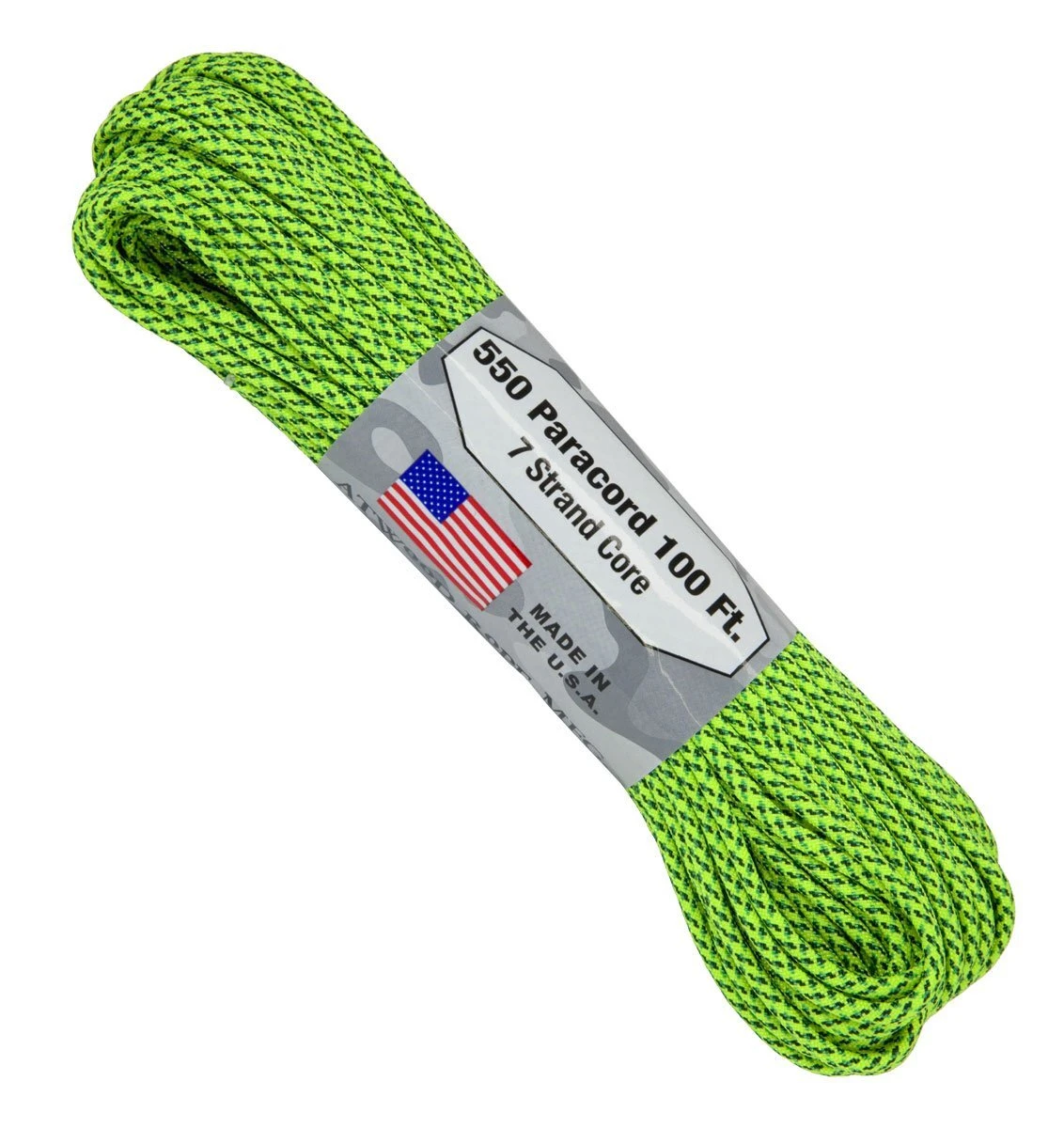 Paracord "Green Spec Camo" 550 7 Strand (100ft) MADE IN USA 3 Paracord "Green Spec Camo" 550 7 Strand (100ft) MADE IN USA