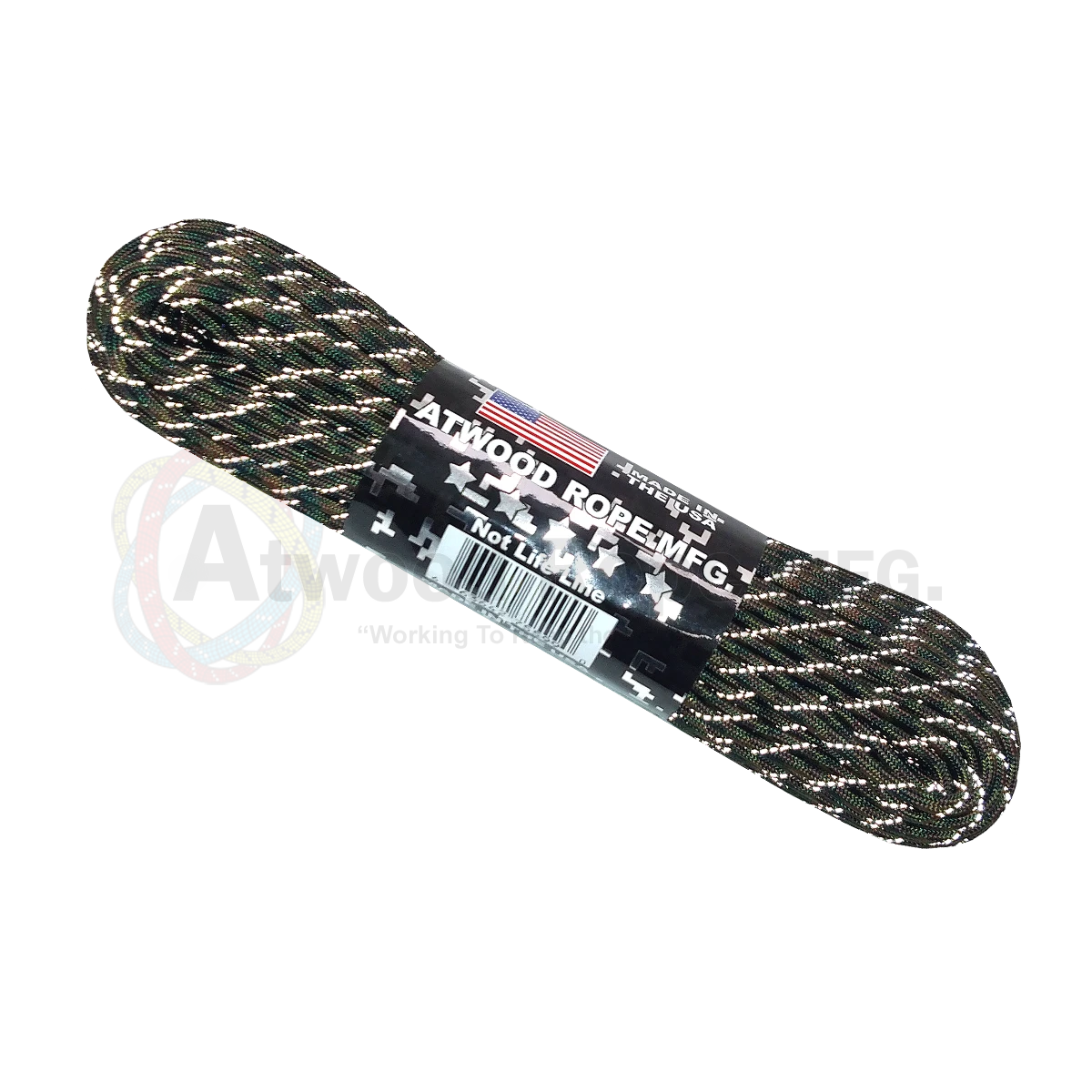 Paracord "Reflective Woodland Camo" 550 7 Strand (100ft) MADE IN USA 5 Paracord "Reflective Woodland Camo" 550 7 Strand (100ft) MADE IN USA - Image 3