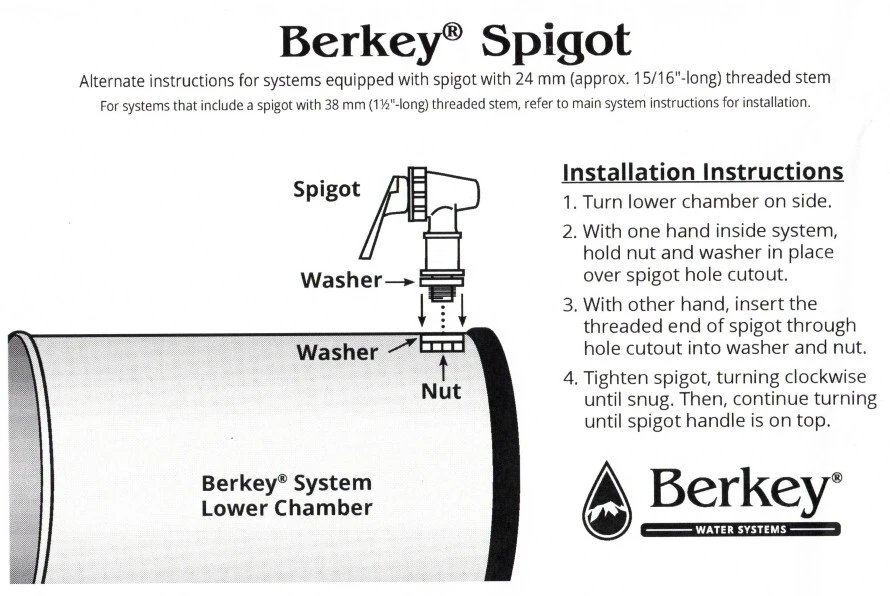 Berkey Light Genuine Replacement Tap (Spigot) 5 Berkey Light Genuine Replacement Tap (Spigot) - Image 3