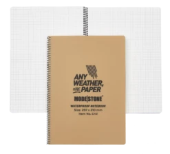 A4 Side Spiral Tan Waterproof Notepad A4 210x297mm 50 Sheets