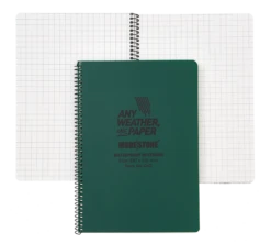 A4 Side Spiral Green Waterproof Notepad A4 210x297mm 50 Sheets