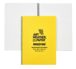 CLEARANCE A4 Side Spiral Yellow Waterproof Notepad 210x297mm 50 Sheets