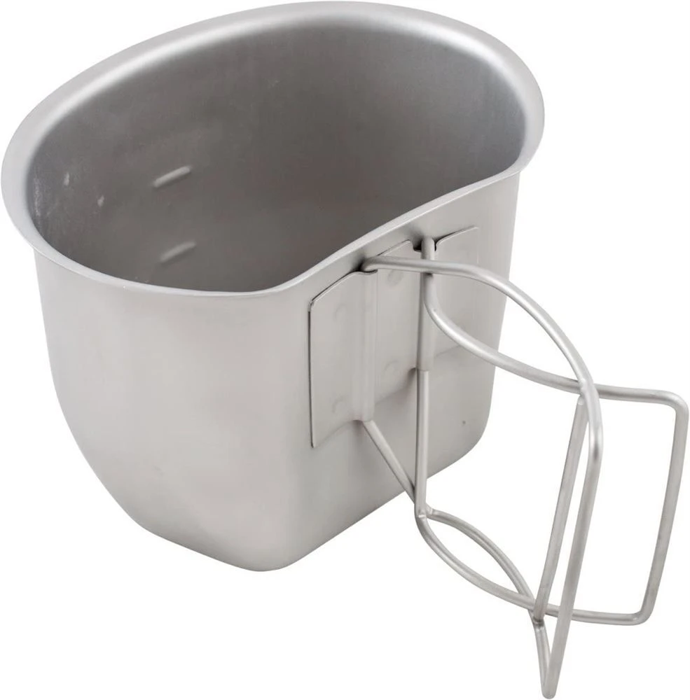 Military Mk1 Stainless Steel Crusader Cooking Cup 4 Military Mk1 Stainless Steel Crusader Cooking Cup - Image 2