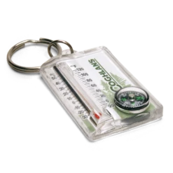 Coghlans Keyring Zipper Pull Thermometer / Compass