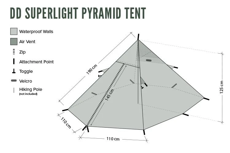 DD SuperLight Pyramid Tent 1 Person 6 DD SuperLight Pyramid Tent 1 Person - Image 4