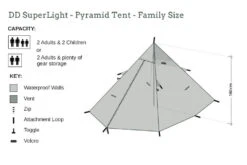 DD SuperLight Pyramid Tent & Pyramid Mesh Tent Combo (Family Size) -GEAR AID Shop DDSLPyramidComboFamily