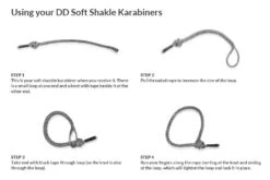DD Hammocks Soft Shackle Karabiner 2 Pack Regular Size -GEAR AID Shop DDSoftShackleCarabiners 2