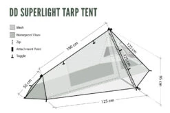 DD Superlight Tarp Tent (Olive Green) 1 Person -GEAR AID Shop DDSuperLightTarpTent OG 2