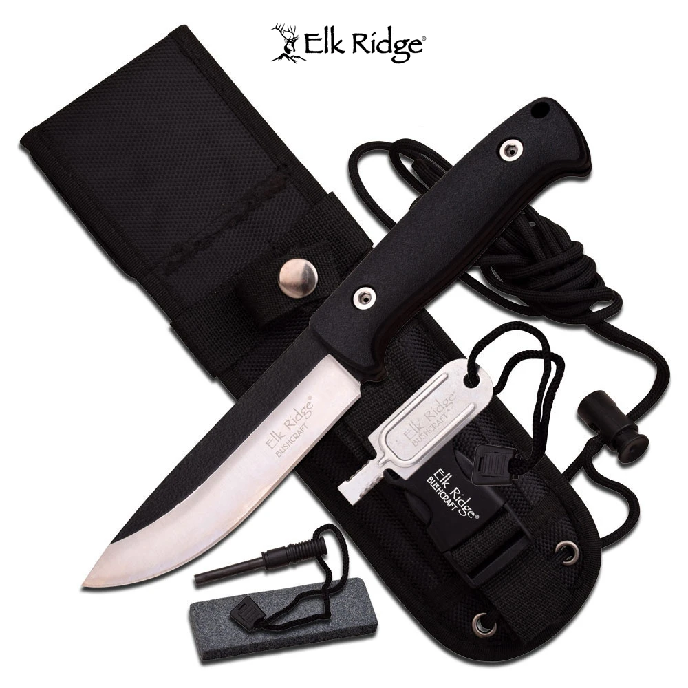 Elk Ridge Pakkawood Survival Knife With Fire Starter 4 Elk Ridge Pakkawood Survival Knife With Fire Starter - Image 2