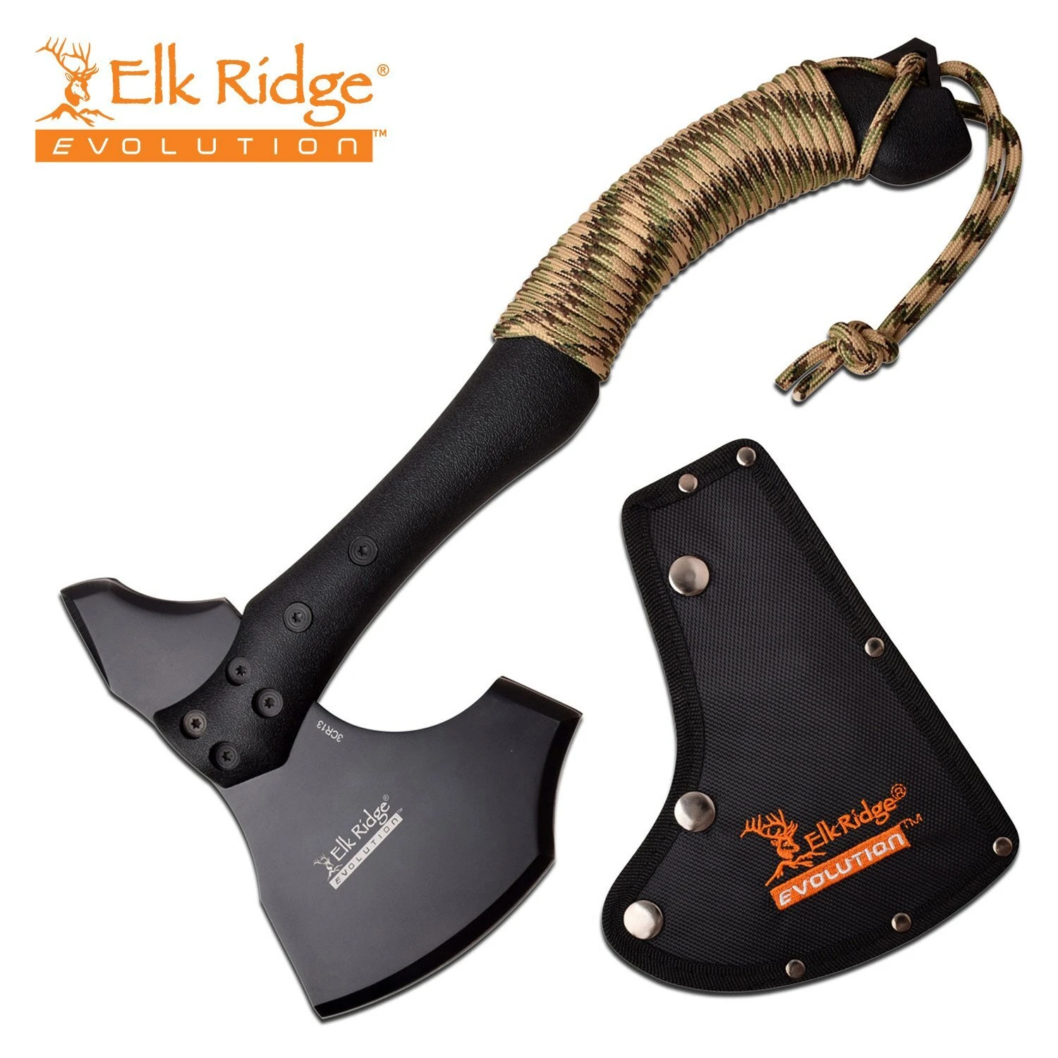 Elk Ridge Evolution Axe With Paracord Handle 3 Elk Ridge Evolution Axe With Paracord Handle