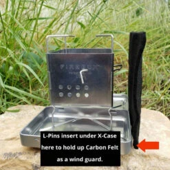 Firebox L-Pins For Carbon Felt Windscreen -GEAR AID Shop FB LPINS4XCASE 1