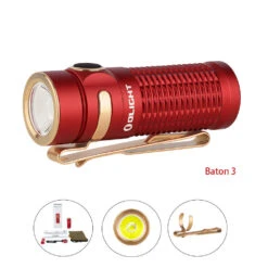 Olight Baton 3 1200Lm Rechargeable Torch RED -GEAR AID Shop FOL B3 R 2