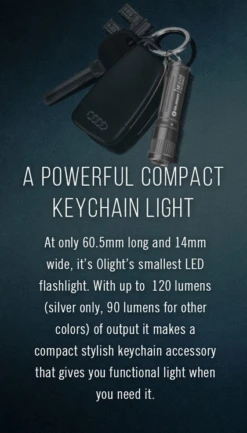 Olight I3E EOS AAA LED Keychain Torch -GEAR AID Shop FOL i3E Bk 2