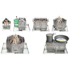 Firebox Freestyle Modular Stove Everything Kit - Titanium (8 Panels) -GEAR AID Shop FreeStyleCompleteKitTi 3