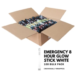 Emergency 8 Hour Glow Stick White 100 Pack 7 Emergency 8 Hour Glow Stick White 100 Pack -GEAR AID Shop GlowWhite8hr100pk 1