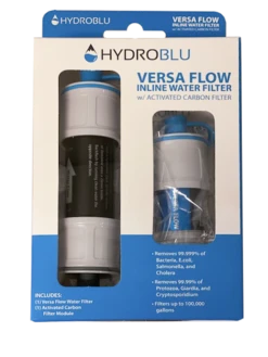 2-Stage HydroBlu Versa Flow Light Weight Inline Water Filter Kit -GEAR AID Shop HB VF 06 2