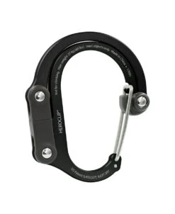 Stealth Black Heroclip 3-in-1 Clip, Swivel, Hook Carabiner (Medium)