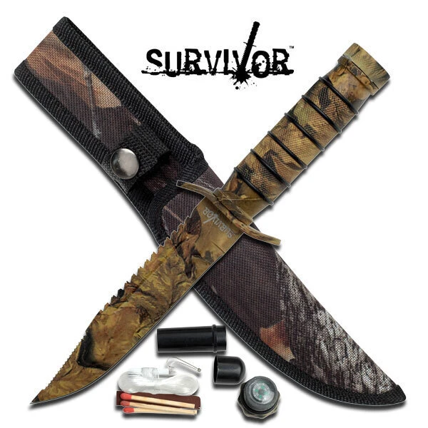 Camo Tactical Survival Knife Kit 3 Camo Tactical Survival Knife Kit