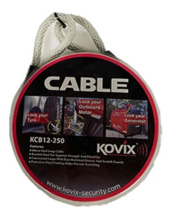 Kovix 12mm Heavy Duty Braided Steel Security Cable 2.5m