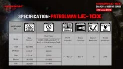 PowerTac PATROLMAN LE10X 4200 Lumen LED Flashlight -GEAR AID Shop LE10X 5
