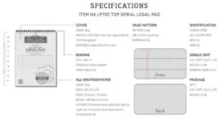 Rite In The Rain Large A4 Top Spiral Legal Pad -GEAR AID Shop LP785 3