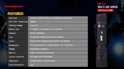 PowerTac M5 Gen 3 Rechargeable LED Torch 2030 Lumens -GEAR AID Shop M5GEN3