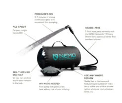 Nemo Helio Portable High Pressure Shower -GEAR AID Shop NEM00263 2