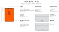 Rite In The Rain No. OR46 All Weather Notebook 4x6" Orange -GEAR AID Shop OR46 2